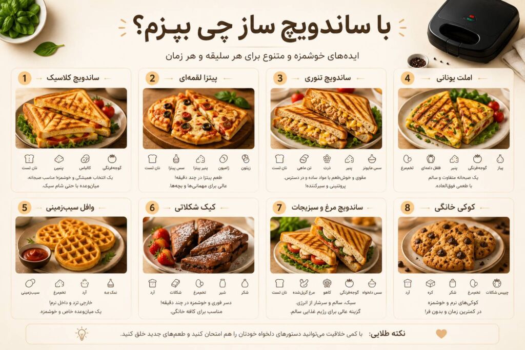 با ساندویچ ساز چی بپزم ؟
